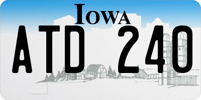 IA license plate ATD240