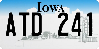 IA license plate ATD241