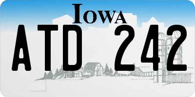 IA license plate ATD242