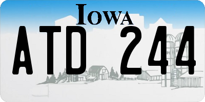 IA license plate ATD244
