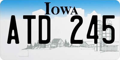 IA license plate ATD245