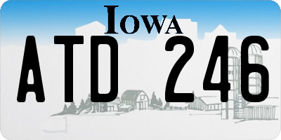 IA license plate ATD246