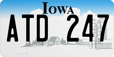 IA license plate ATD247