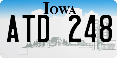 IA license plate ATD248