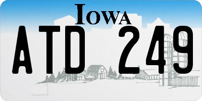 IA license plate ATD249