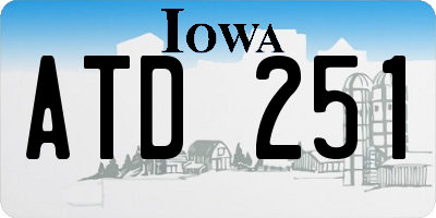 IA license plate ATD251
