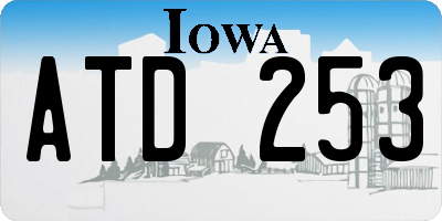 IA license plate ATD253