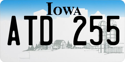 IA license plate ATD255