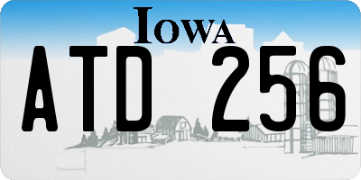 IA license plate ATD256