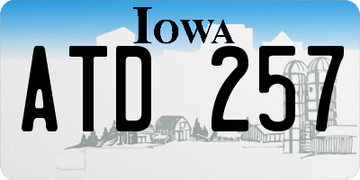 IA license plate ATD257