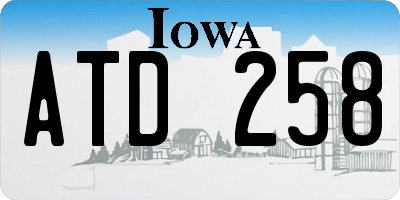 IA license plate ATD258