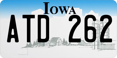 IA license plate ATD262
