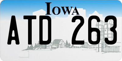 IA license plate ATD263