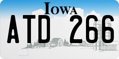 IA license plate ATD266