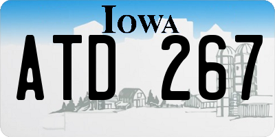 IA license plate ATD267
