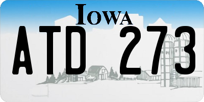 IA license plate ATD273