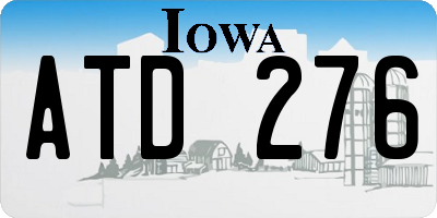 IA license plate ATD276