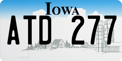 IA license plate ATD277