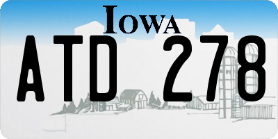 IA license plate ATD278