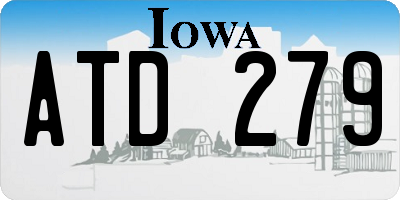 IA license plate ATD279