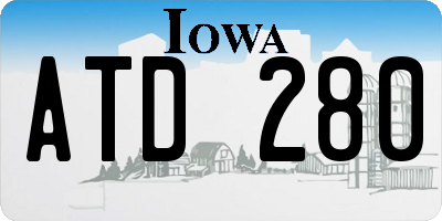 IA license plate ATD280