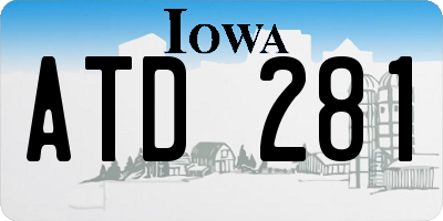IA license plate ATD281