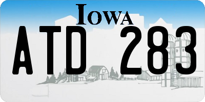 IA license plate ATD283
