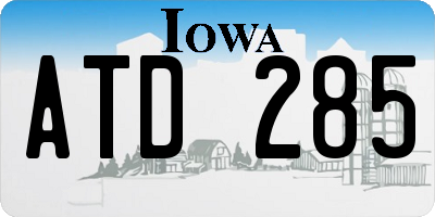 IA license plate ATD285