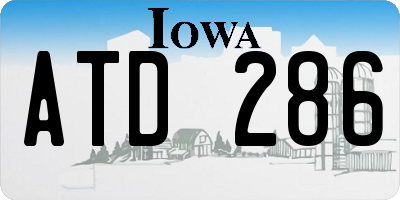 IA license plate ATD286