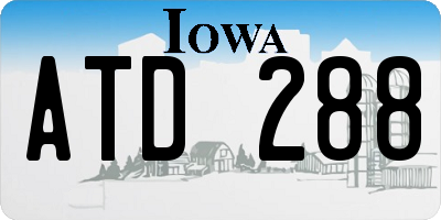 IA license plate ATD288