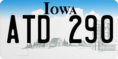 IA license plate ATD290