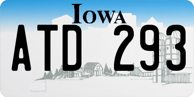 IA license plate ATD293