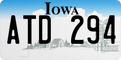 IA license plate ATD294