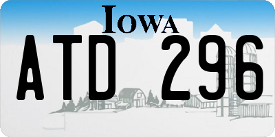 IA license plate ATD296