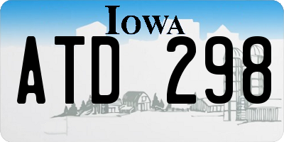 IA license plate ATD298