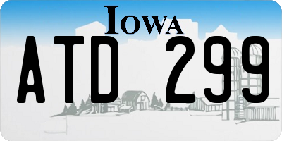 IA license plate ATD299