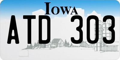IA license plate ATD303