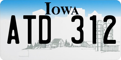 IA license plate ATD312