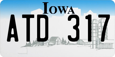 IA license plate ATD317