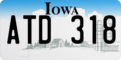 IA license plate ATD318