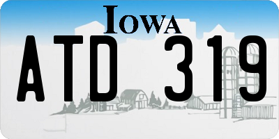 IA license plate ATD319
