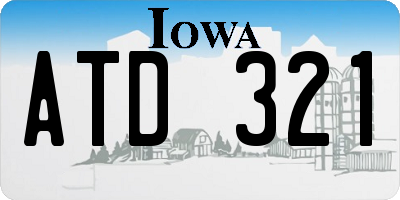IA license plate ATD321