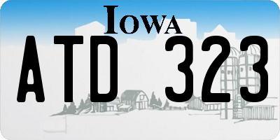 IA license plate ATD323