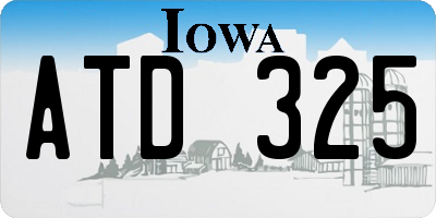 IA license plate ATD325
