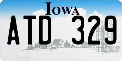IA license plate ATD329