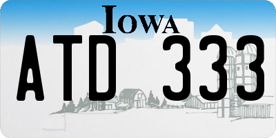 IA license plate ATD333