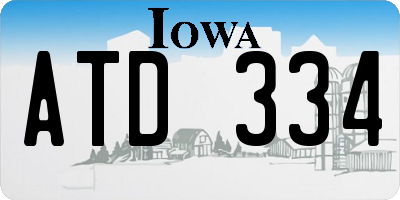 IA license plate ATD334