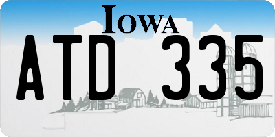IA license plate ATD335