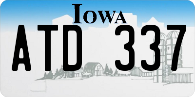IA license plate ATD337
