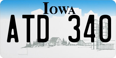 IA license plate ATD340